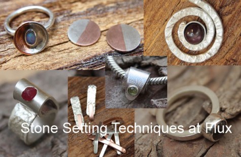 Jewellery Courses in London - stone setting at Flux Studios