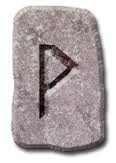 the rune Wunjo represents 'joy' and resembles the letter 'p'