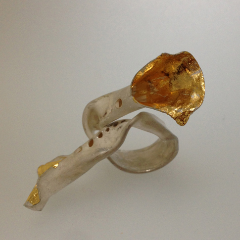 Sculptural ring with Keum Boo
