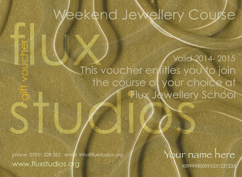 purchase a voucher for flux jewellery school courses