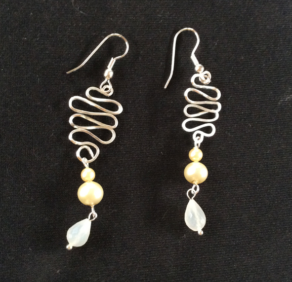 How to make a pair of wire and bead earrings