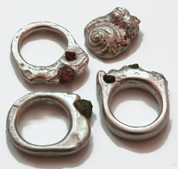 delft cast silver rings with stones