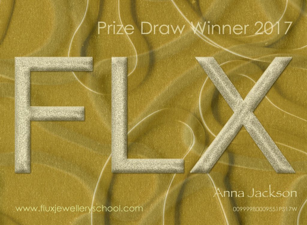 Anna Jackson, third of 3 Flux Prize Draw Winners 2017