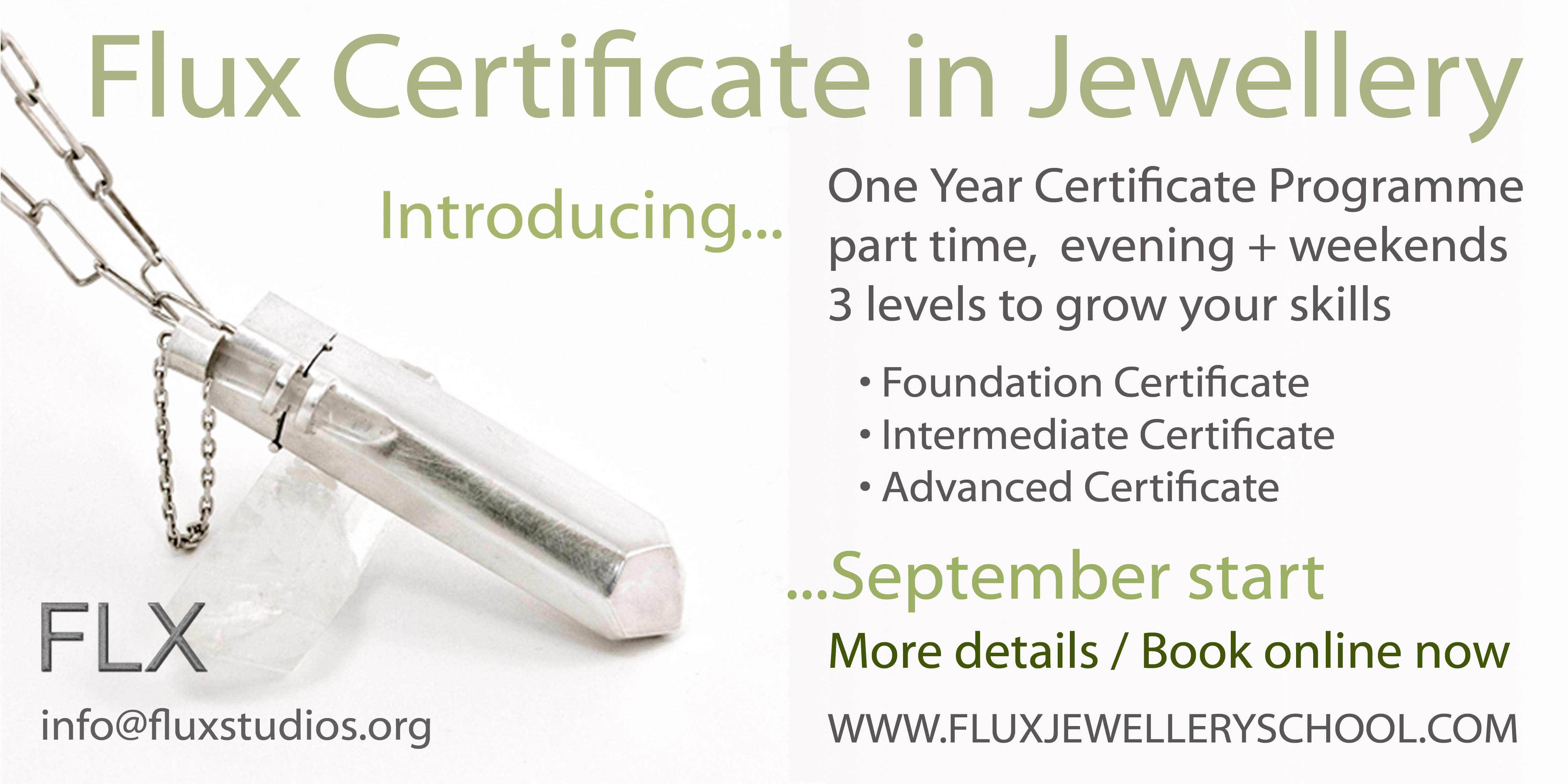 One year accredited course in jewellery making