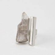 Barbara Rybarova quartz and silver ring