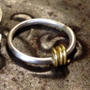 Jessamy Harvey silver and gold rings