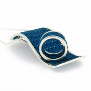 Julia Toledo blue pendant and ring