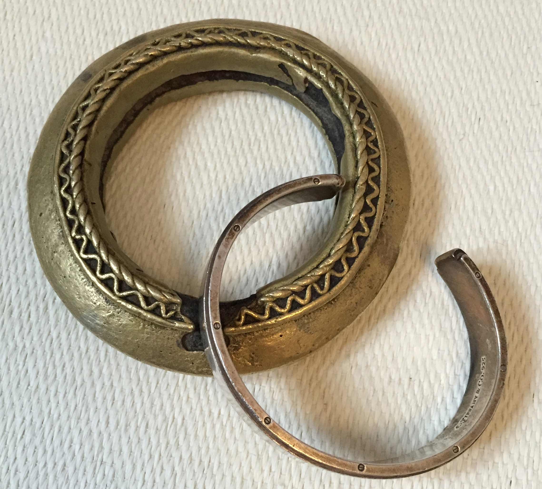 are these bracelets made from gold and silver or brass and plate?