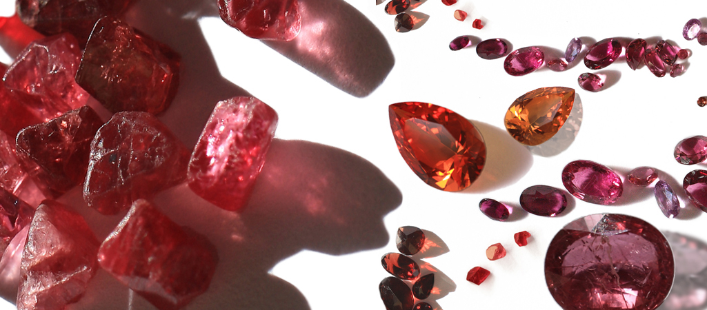 Ruby, Sapphire, Garnet, Carnelian, Citrine, Fire Opal, Quartz, Amber - Plush pinks and Radiant Reds (PR1) – gemmology and stone setting